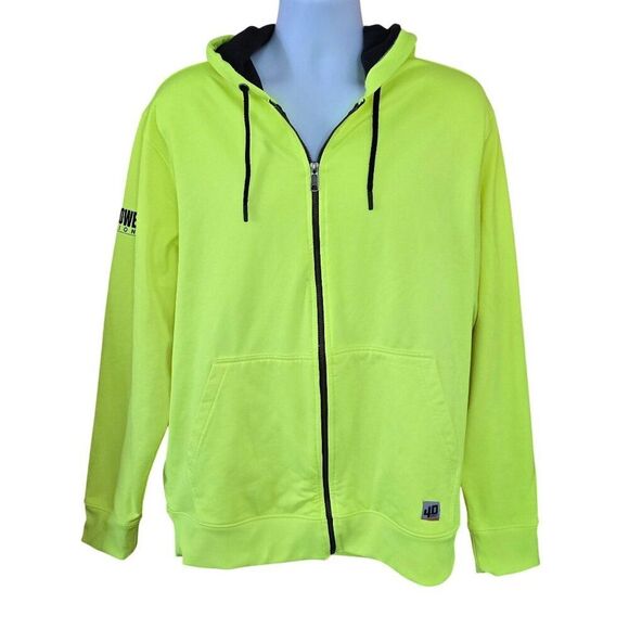 Neon Yellow Zip-Up Hoodie By 40 grit from Duluth Trading Company - Picture 1 of 8